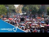 Contingente de casi 500 integrantes del CNTE toma la caseta México - Queretaro
