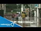 Intensas lluvias provocan desbordamiento del Río Grande en Morelia; afecta a varias colonias