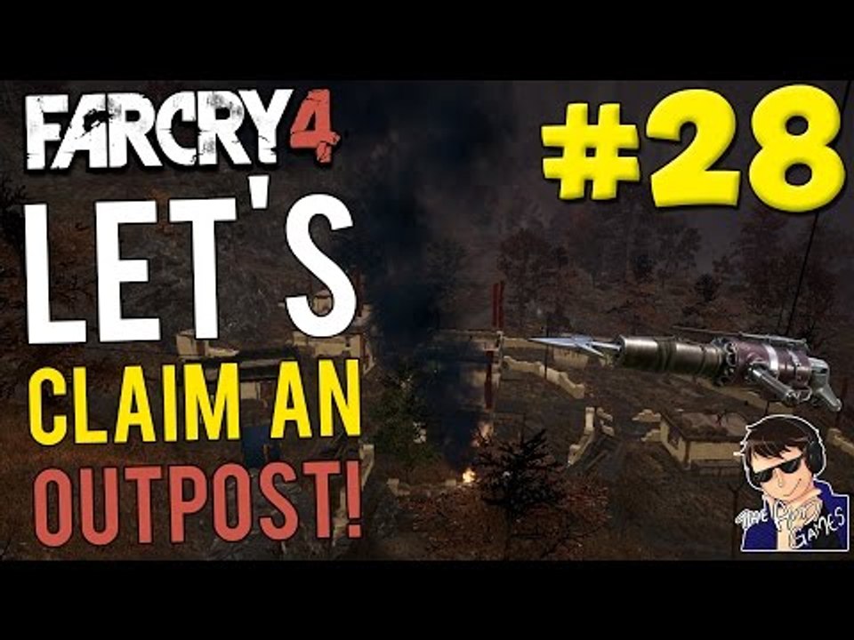 Far Cry 4 - Let's Claim an Outpost #28 - (One-shot kill with Harpoon Gun!)