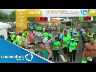 Pareja mexicana se aventura en el Maratón de Río de Janeiro 2014