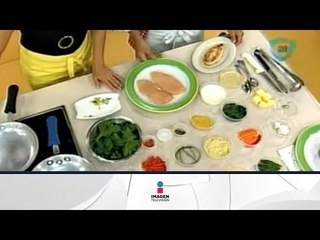 Cocinemos Juntos. Pechuga rellena de espinaca en salsa de mostaza