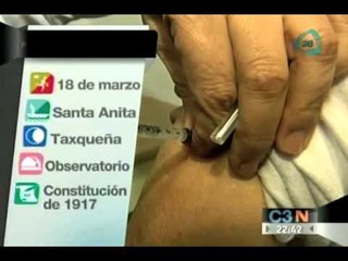 Se aplican vacunas contra la influenza en el Metro