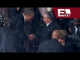 Homenaje a Mandela: Obama y Raúl Castro se dan la mano / Excélsior Informa con Mariana H