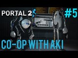 Portal 2 Co-op Gameplay with AkiCarlito - Part 5 (TURRETS! D:)