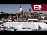 Inauguran pista de hielo en el Zócalo Capitalino / Todo México