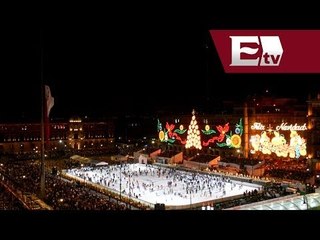Mancera inaugura  pista de hielo en el Zócalo / Paola Virrueta