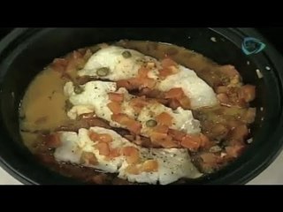 Pescado tagine con jitomates y alcaparras. Cocinemos Juntos