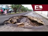Se abre socavón en una calle de Cozumel / Todo México