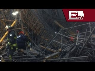 Derrumbe de construcción deja 24 personas heridas y un muerto en la col. del Valle  / Atalo Mata