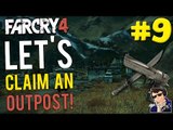Far Cry 4 - Let's Claim an Outpost #9 - (Jump shot and knife!)