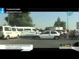 Transportistas mexiquenses realizaron paro parcial sobre la México / Texcoco