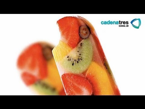 Receta de como preparar paletas heladas de frutos rojos. Receta paletas de hielo