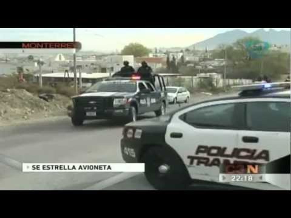 Se desploma avión en Nuevo León