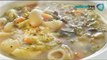Receta de sopa minestrone clara con albóndigas de pollo. Recata de sopa / Receta de pollo