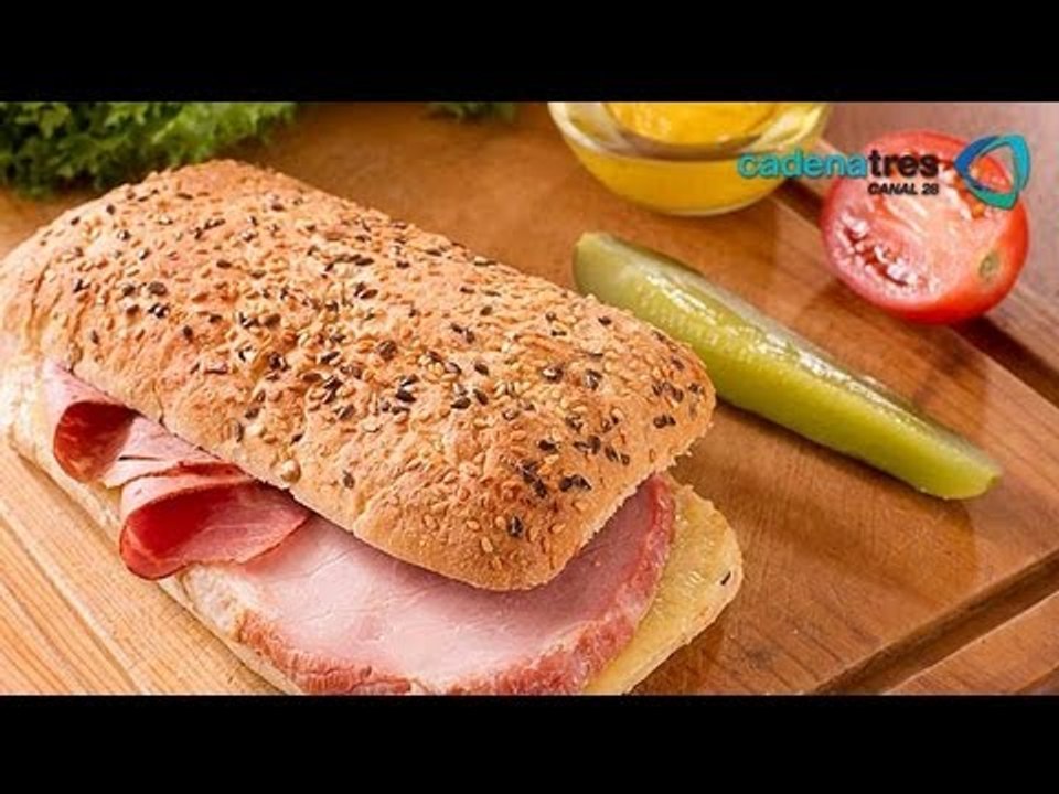 Receta de como preparar panini de jamón. Receta de bocadillos / Receta de panini / Panini recipe
