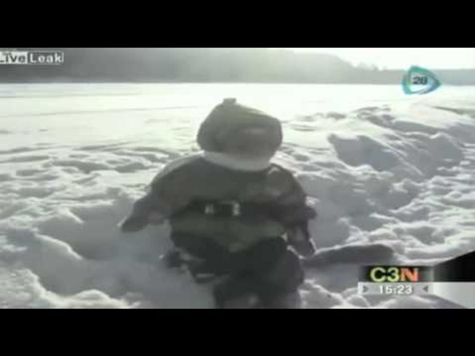 Protegen a mandril del frío en Rusia