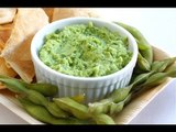 Guacamole de edamames / comida vegetariana / comida baja en grasa