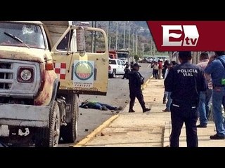 Violento Enfrentamiento entre transportistas en Oaxaca ; 1 muerto y 80 detenidos / Titulares