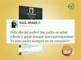 Raúl Araiza felicita a su papá vía twitter a poco tiempo de su fallecimiento