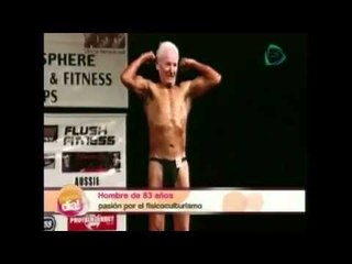 Hombre de  83 años conserva pasión por el fisicoculturismo