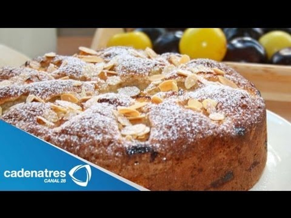 Receta de pastel de polenta con ciruela. Receta de pastel / Pastel de ciruela / Polenta