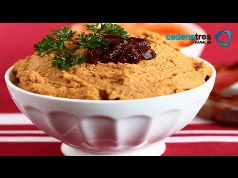 Receta para preparar hummus de chipotle. Receta de hummus / Receta con chipotle