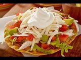 Tostadas de carne picada enchilada / comida mexicana / mexican food