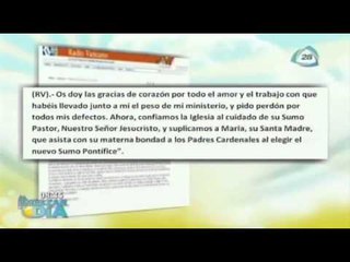 Declaración de renuncia de Benedicto XVI