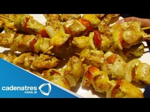 Receta para preparar banderillas de cerdo al pastor. Receta de banderillas / Receta de pastor