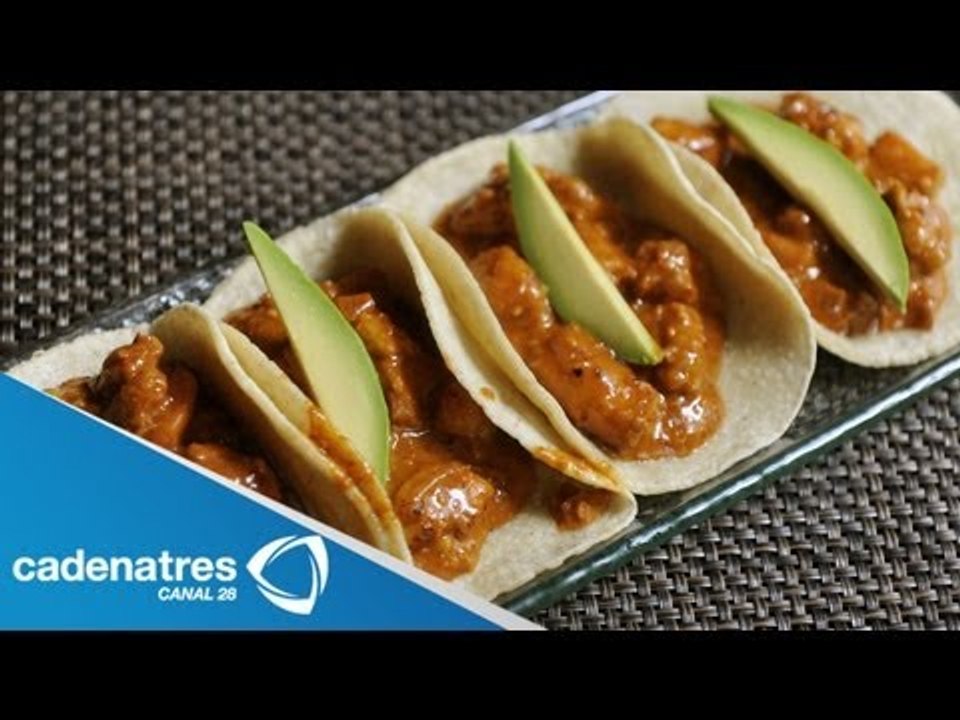 Receta de tacos de camarones en adobo. Receta de tacos / Receta tacos de camarones / Adobo