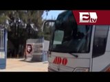 Normalistas de Oaxaca retienen autobuses en protesta de oportunidad de trabajo / Ricardo