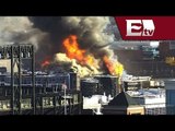 Edificio se incendia cerca del estadio AT&T Park en San Francisco  / Ricardo y Gwendolyne