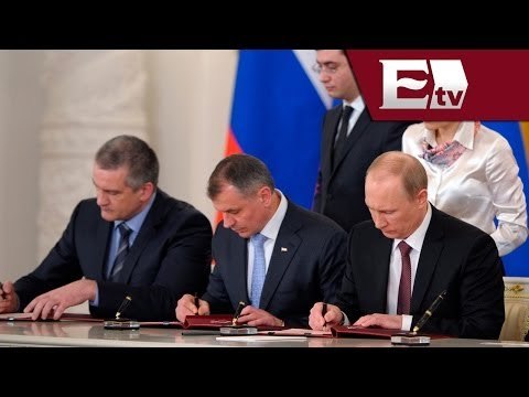 Vladimir Putin firma tratado para incorporar Crimea a Rusia/ Titulares de la tarde