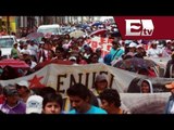 Normalistas marchan en exigencia de contratación inmediata en Oaxaca / Gwendolyne Flores
