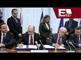 Ucrania firma acuerdo político con la Unión Europea / Titulares con Gloria Contreras
