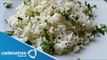 Receta para preparar arroz con cilantro y ajonjolí. Receta de arroz / Comida mexicana