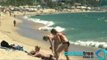Fuerte afluencia turística en playas mexicanas por puente vacacional