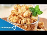 Receta de dulces de palomitas, nueces y miel de maple. Cocinando con Rodrigo Abed