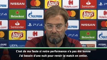 Groupe C - Klopp : "J'accepte la responsabilité de cette défaite"