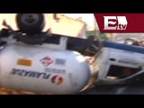 Vuelca pipa de gas en autopista México-Pachuca / Excélsior informa