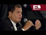 Rafael Correa expresa su gusto por las mesas de diálogo en Venezuela  / Andrea Newman