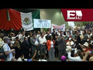 Tamaulipecos marchan e ingresan al Congreso de Tampico para exigir seguridad/ Pascal Beltrán del Río