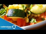 Receta para preparar sopa de rajas y elotes con machaca. Cocinando con Los Ángeles Azules