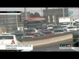 Obras dificultan la vialidad en la carretera México- Puebla