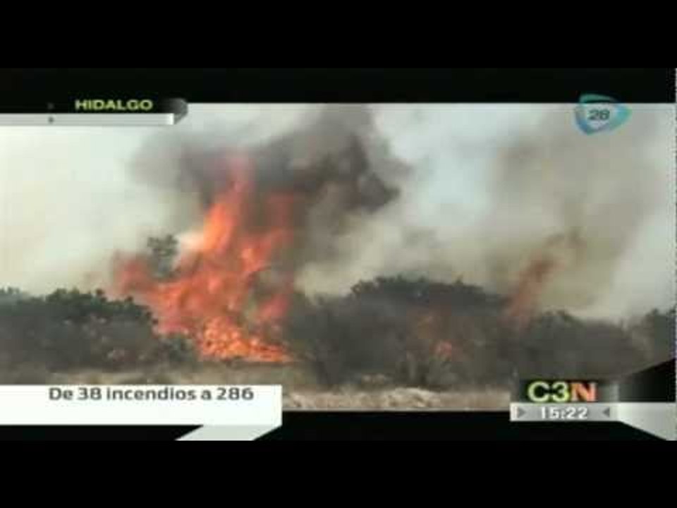 Incendios forestales en Hidalgo aumentan a 286