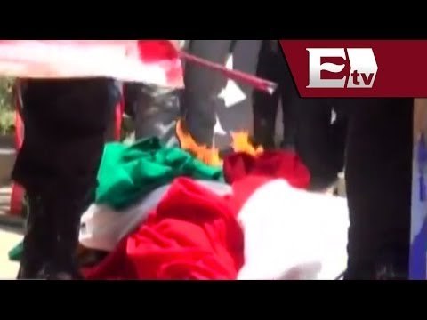 Jóvenes queman bandera nacional en Oaxaca / Excélsior Informa
