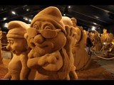 Espectacular exhibición de esculturas de arena en China