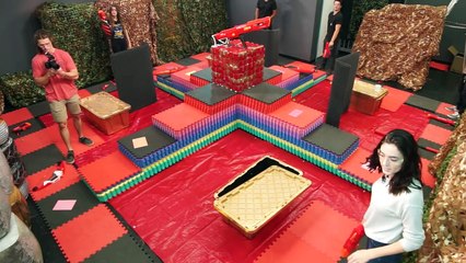 NERF Battle At The VOLCANO Challenge!