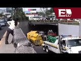 Volcadura de tráiler en Eje 8 Sur y Tlalpan afecta circulación vial/ Comunidad