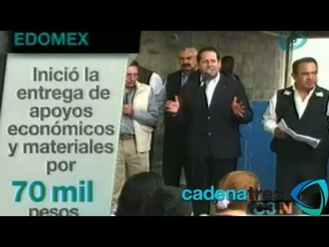 Entregan apoyos económicos a deudos de San Pedro Xalostoc; visita Eruviel Ávila a lesionados